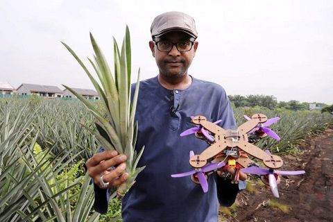 تولید پهپاد از برگهای آناناس