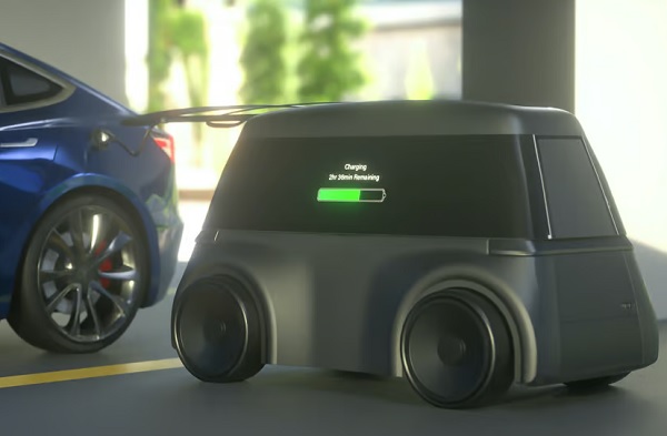 ربات‌ های Autev راه حلی برای شارژ خودروهای الکتریکی در محل